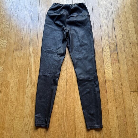 AllSaints Size 6 Bitter Brown Cora Leather Stretch Skinny Fit Ankle Leggings - Picture 11 of 16